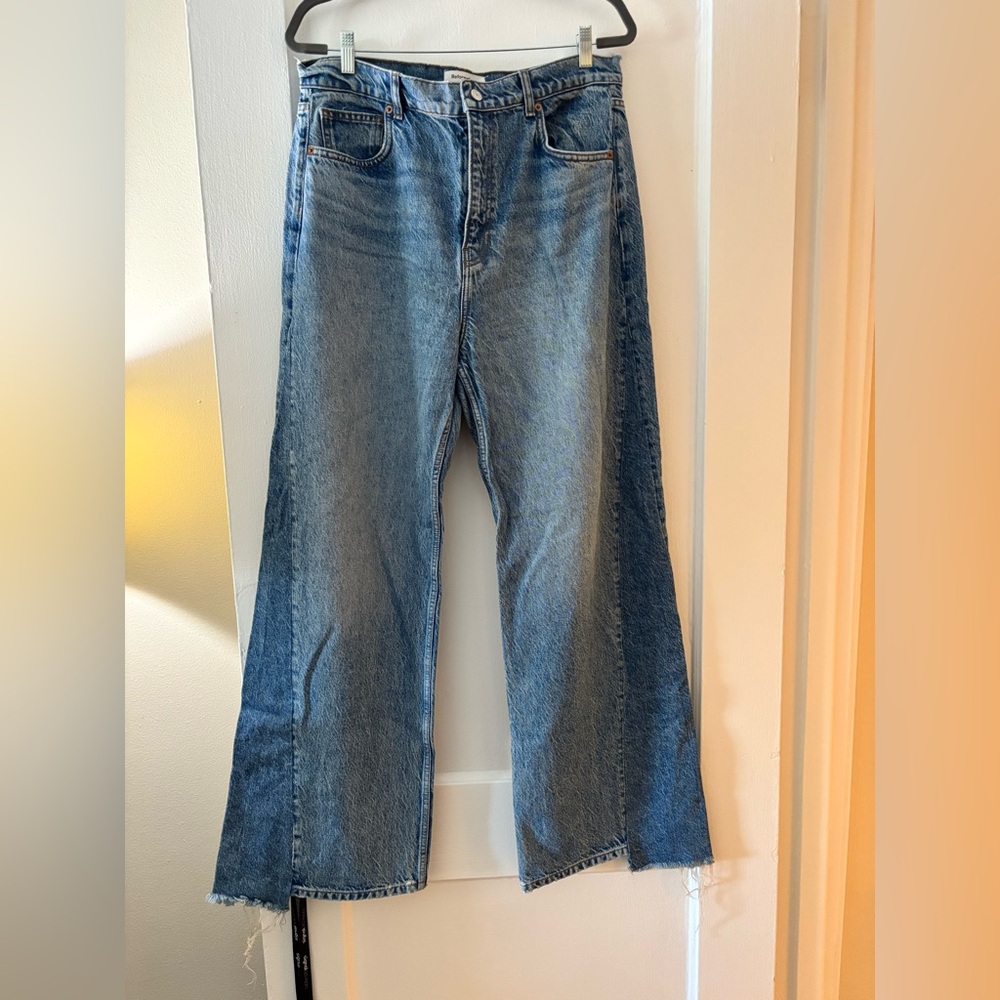 Reformation Blue Wide-Leg Jeans